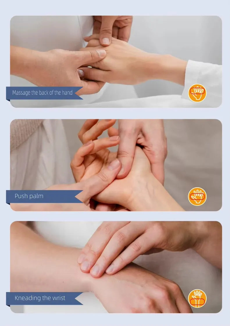 Portable Hand Massager, Cordless, Advanced Airwave Technology, Customized Mode & Heating Function, Long-Lasting Battery Life, Auto-Off Feature, Perfect for Daily Relaxation, Comfort, White, Ideal Gift for Christmas & Birthday